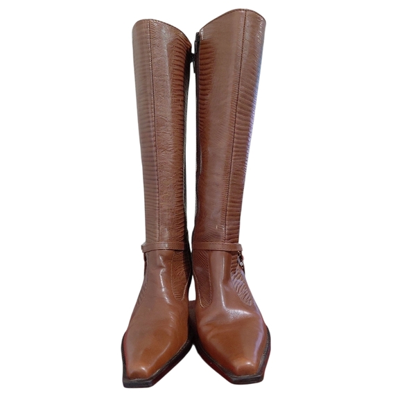 Maria Lya Women's Brown Western  Cowgirl Boots Size 8 - Picture 4 of 11